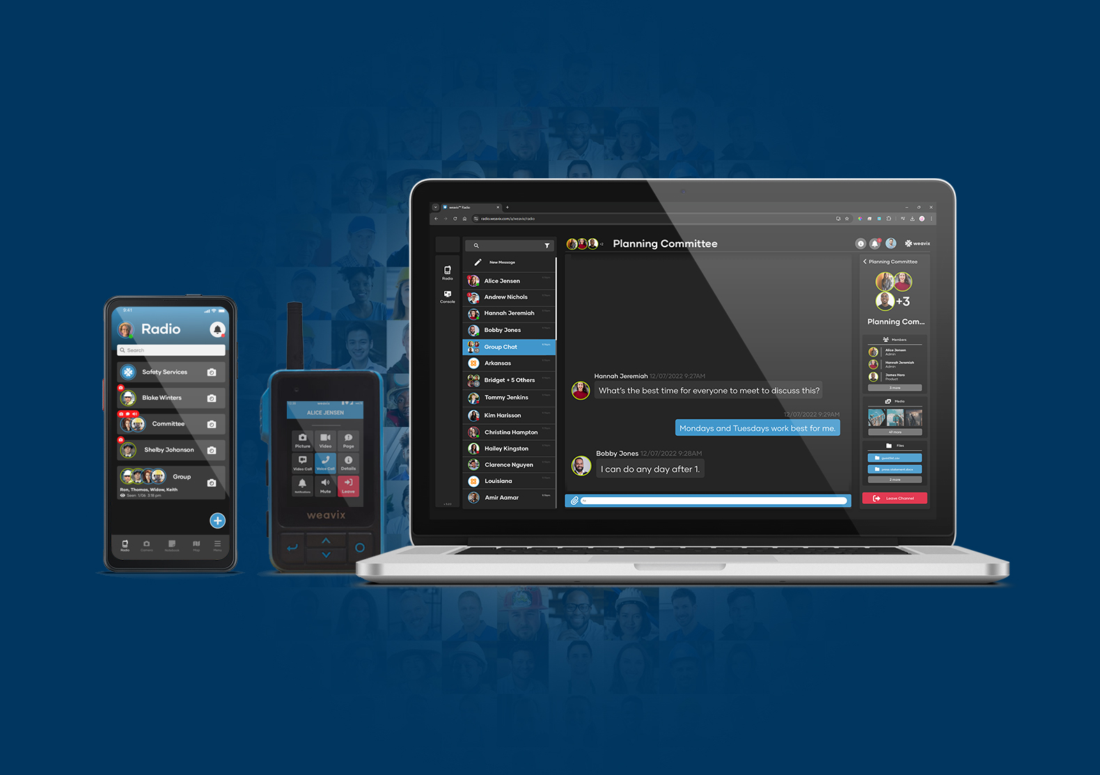Walt and weavix platform interface